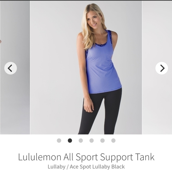 Lululemon All Sport Support Tank in Lullaby Ace Spot Lullaby Black size 8 - Picture 3 of 9